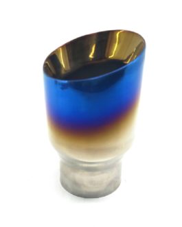 F1x Burnt Blue Angle Cut Exhaust Tip 63mm to 90mm